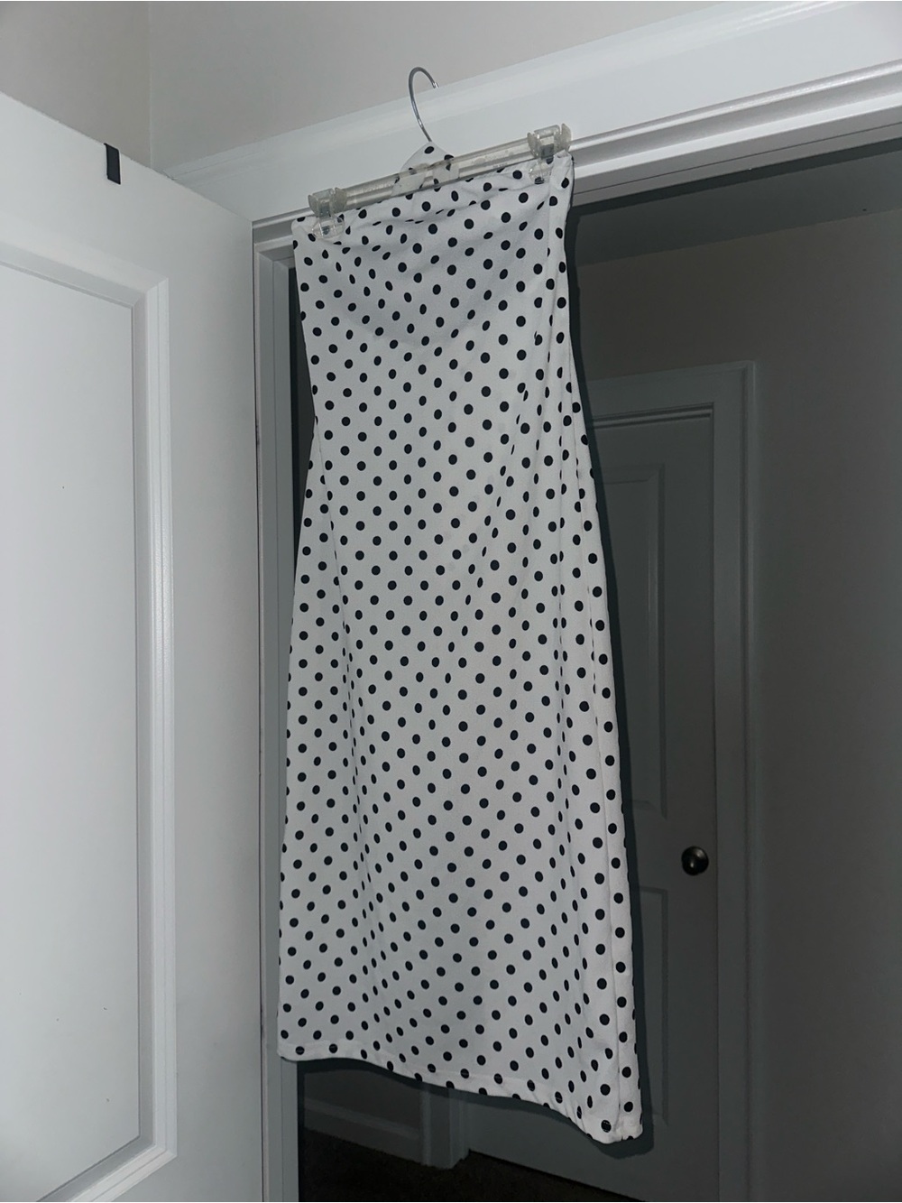 Vintage Inspired Polka Dot Halter Midi Dress